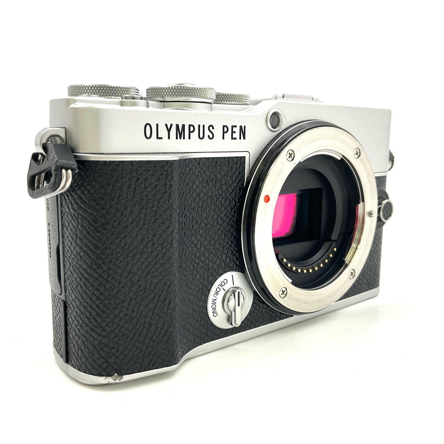 【全額返金保証】【最速発送】OLYMPUS デジタル一眼 PEN E-P7 ボディ シルバー 動作確認済