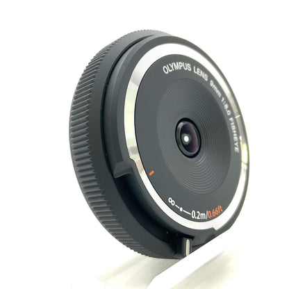 【全額返金保証】【最速発送】OLYMPUS フィッシュアイボディーキャップレンズ BCL-0980 [ブラック] 動作確認済