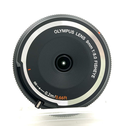 【全額返金保証】【最速発送】OLYMPUS フィッシュアイボディーキャップレンズ BCL-0980 [ブラック] 動作確認済