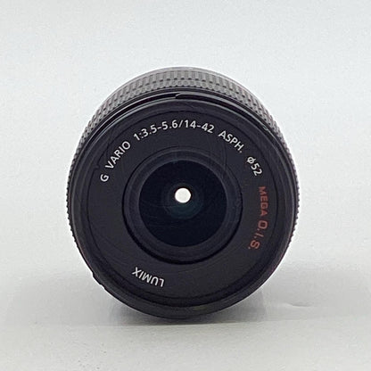 【全額返金保証】【最速発送】Panasonic LUMIX G VARIO 14-42mm/F3.5-5.6 ASPH./MEGA O.I.S. H-FS014042 ブラック 美品 動作確認済