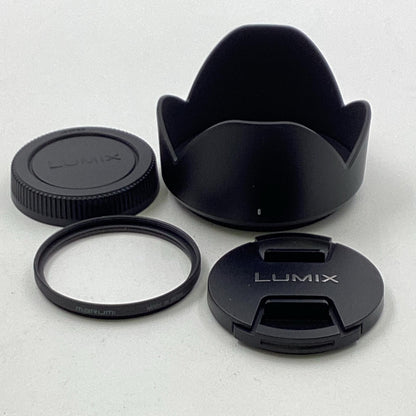 【全額返金保証】【最速発送】Panasonic LUMIX G VARIO 14-42mm/F3.5-5.6 ASPH./MEGA O.I.S. H-FS014042 ブラック 美品 動作確認済