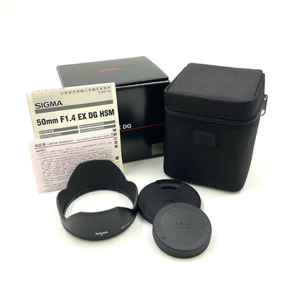 【全額返金保証】【最速発送】SIGMA 50mm F1.4 EX DG HSM (キヤノン用) 動作確認済
