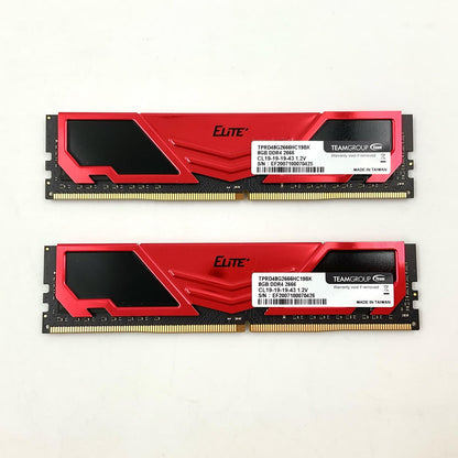 【全額返金保証】【最速発送】TEAMGROUP 8GB DDR4 2666 x2枚 TPRD48G2666HC19BK 美品 動作確認済