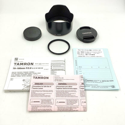 【全額返金保証】【最速発送】TAMRON 70-180mm F/2.8 Di III VC VXD G2 (Model A065) 動作確認済