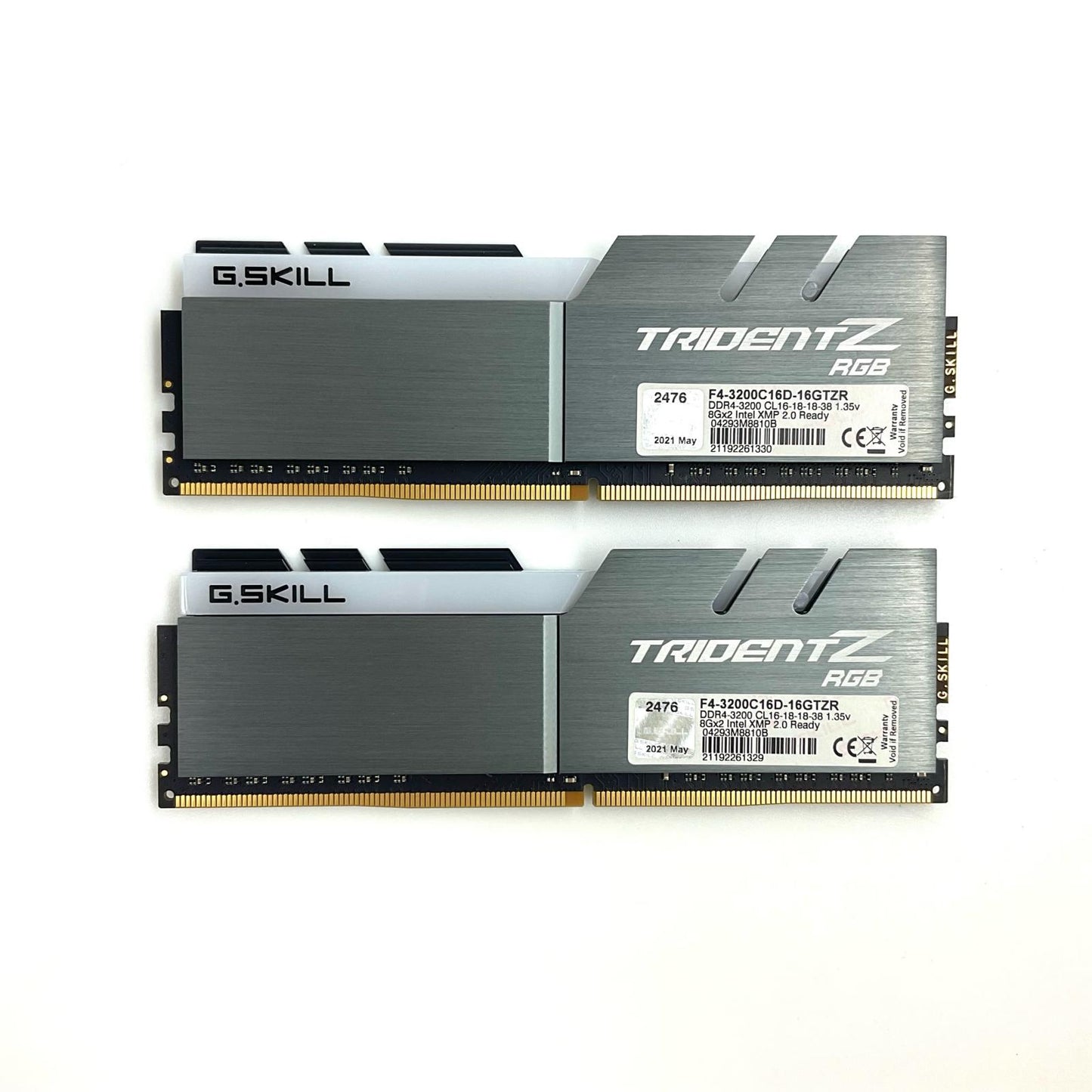 【全額返金保証】【最速発送】G.Skill メモリ F4-3200C16D-16GTZR 8GBX2枚組 F4-3200C16D-16GTZR 美品 動作確認済
