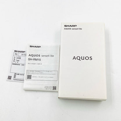 【全額返金保証】【最速発送】SHARP AQUOS sense4 lite 64GB ブラック 楽天モバイル SIMフリー SH-RM15 白ロム 動作確認済