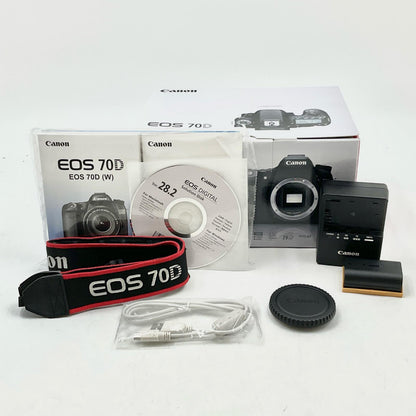 【全額返金保証】【最速発送】Canon デジタル一眼 EOS 70D ボディ ブラック 美品 動作確認済