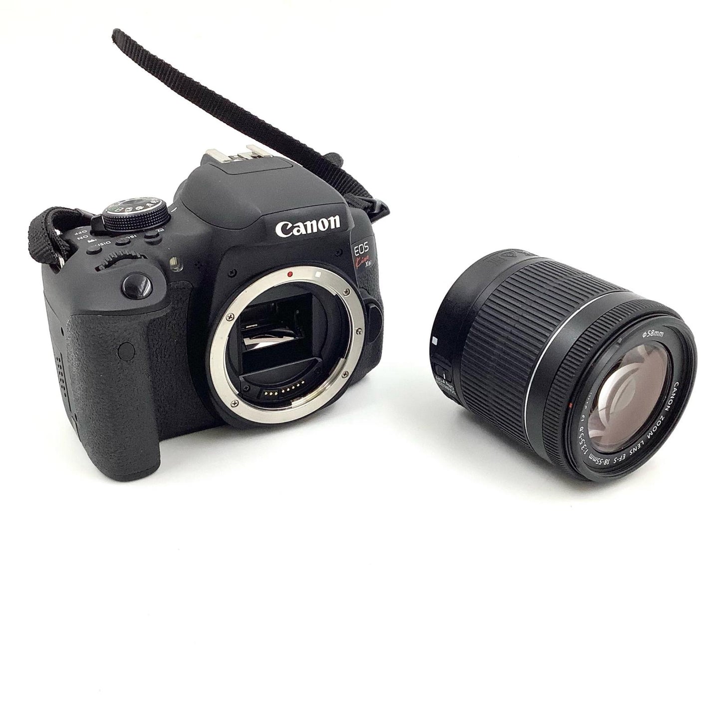 【全額返金保証】【最速発送】Canon デジタル一眼 EOS Kiss X8i EF-S18-55 IS STM レンズキット ブラック 美品 動作確認済