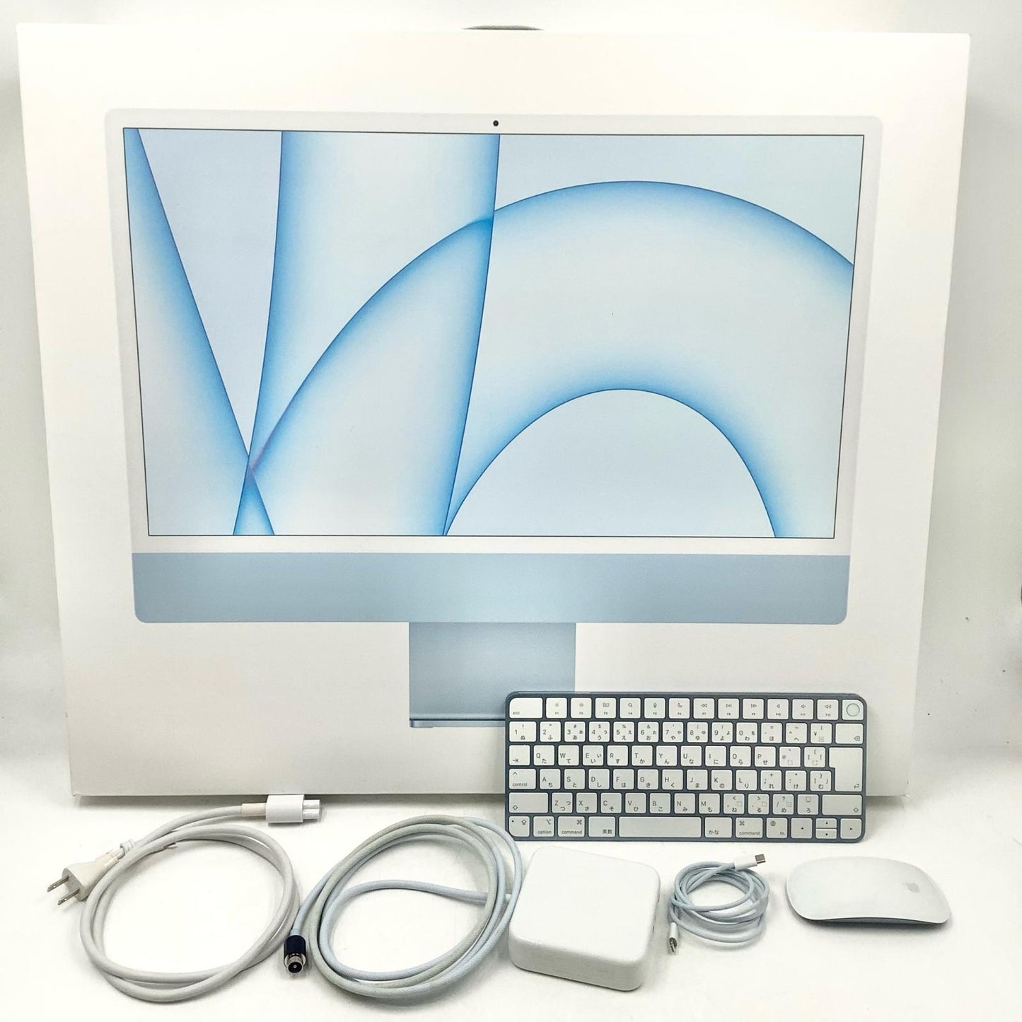 【全額返金保証】【最速発送】Apple iMac 24インチ M1 8コア 16GB SSD 256GB ブルー 美品 動作確認済