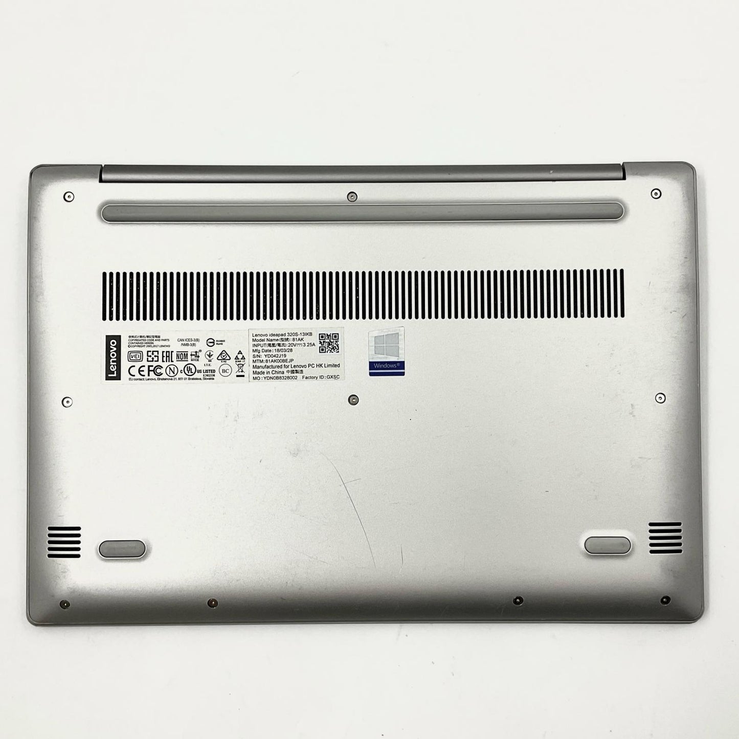 【全額返金保証】【最速発送】Lenovo IDEAPAD 320S-13IKB 81AK  intel Core i5‑8250U 8GB M.2 SSD 256GB 82% 動作確認済