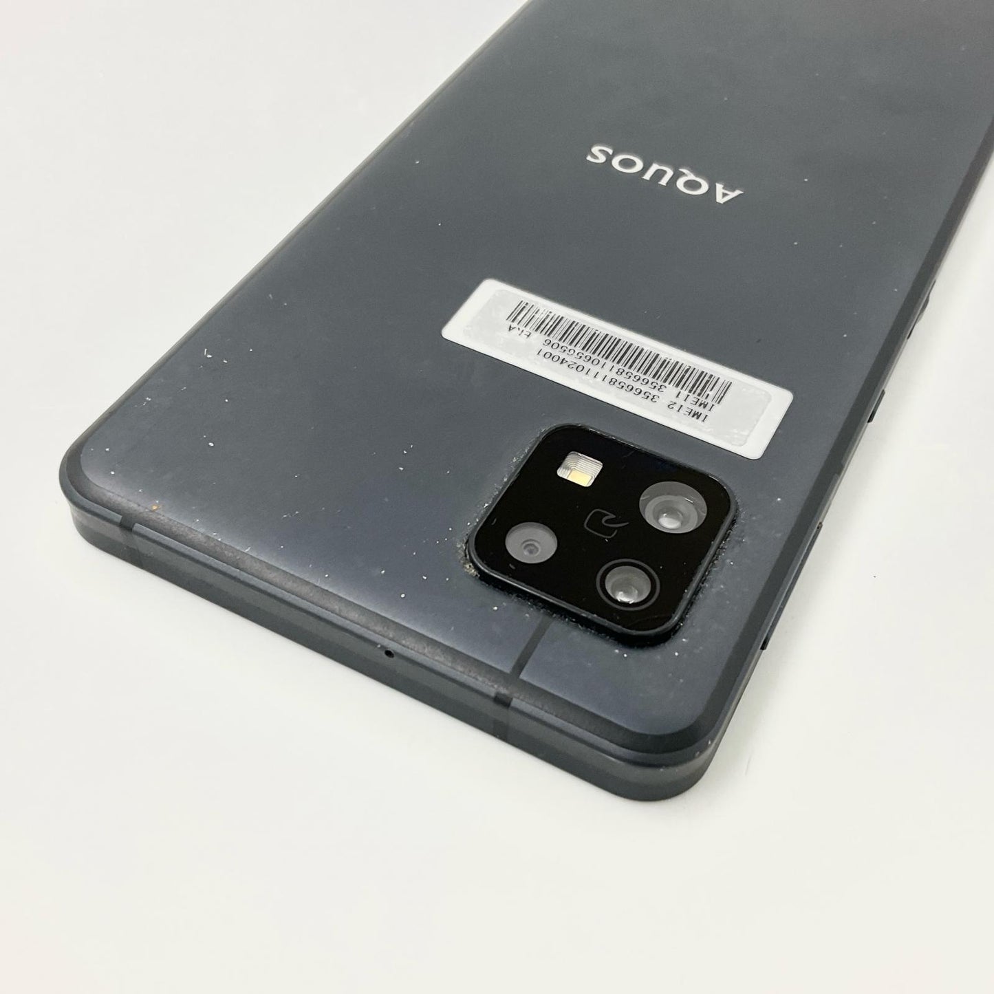 【最速発送】SHARP AQUOS sense6 64GB ブラック 楽天モバイル SIMフリー SH-RM19 白ロム【難有】