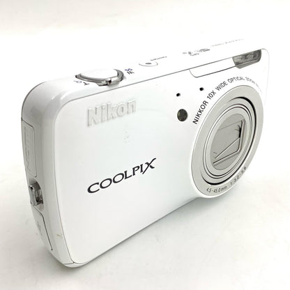 【全額返金保証】【最速発送】Nikon コンパクトデジタルカメラ COOLPIX S800c ホワイト 動作確認済