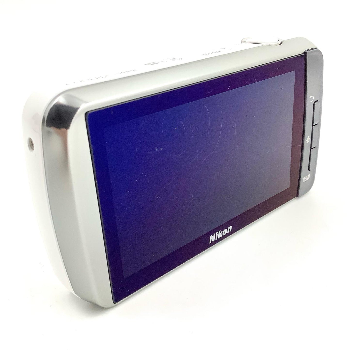 【全額返金保証】【最速発送】Nikon コンパクトデジタルカメラ COOLPIX S800c ホワイト 動作確認済