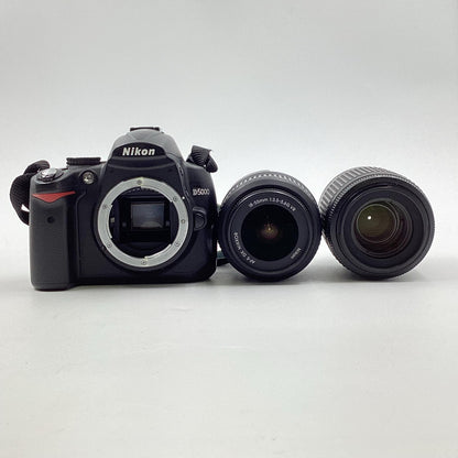 【全額返金保証】【最速発送】Nikon デジタル一眼 D5000 ダブルズームキット ブラック 動作確認済