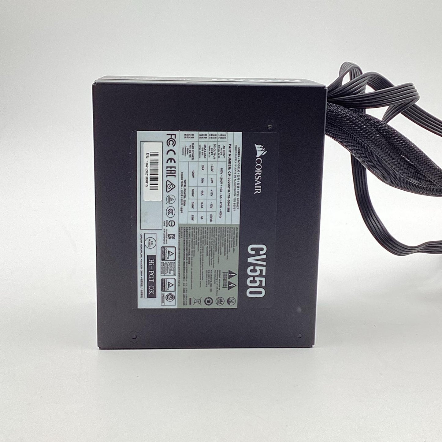【全額返金保証】【最速発送】Corsair 電源ユニット 80PLUS BRONZE認証を取得した550W電源ユニット CV550 CP-9020210-JP 動作確認済