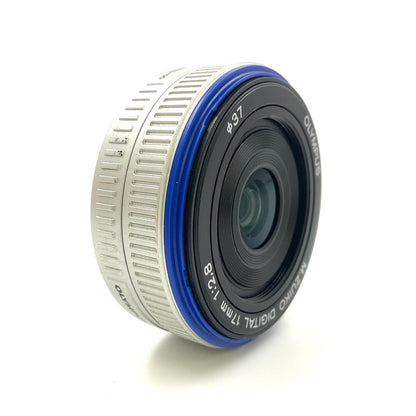 【全額返金保証】【最速発送】OLYMPUS M.ZUIKO DIGITAL 17mm F2.8　シルバー 美品 動作確認済