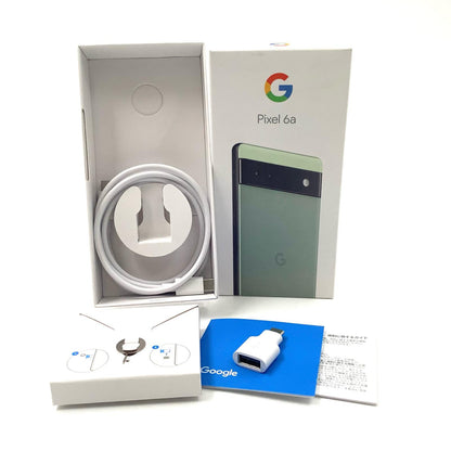【全額返金保証】【最速発送】Google Pixel 6a 128GB Sage au GB17L 白ロム 動作確認済