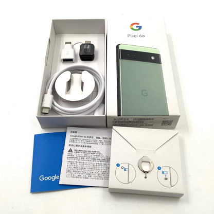 【全額返金保証】【最速発送】Google Pixel 6a 128GB Sage au GB17L 白ロム 動作確認済