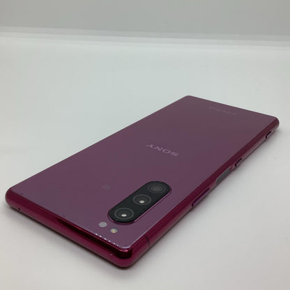 【全額返金保証】【最速発送】Sony Xperia 5 64GB レッド Softbank SIMフリー 901SO 白ロム 動作確認済