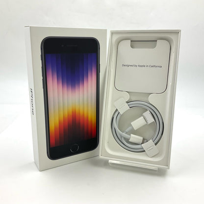 【全額返金保証】【最速発送】Apple iPhone iPhone SE（第3世代） 256GB ミッドナイト au SIMフリー 動作確認済 74%