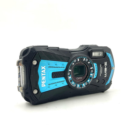【全額返金保証】【最速発送】PENTAX コンパクトデジタルカメラ Optio WG-2 シャイニーブルー 動作確認済