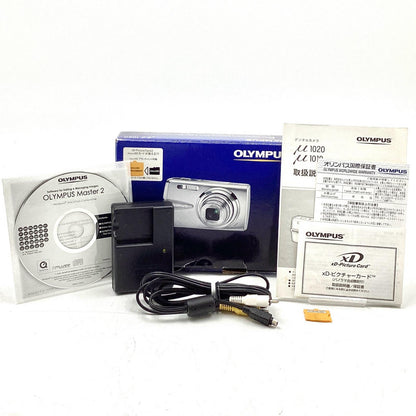【全額返金保証】【最速発送】OLYMPUS コンパクトデジタルカメラ μ 1020 ブラック 美品 動作確認済