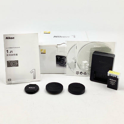 【全額返金保証】【最速発送】Nikon デジタル一眼 1 J1 標準ズームレンズキット [ブラック] 美品 動作確認済