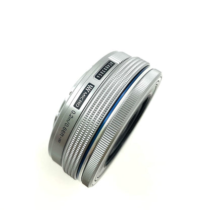 【全額返金保証】【最速発送】OLYMPUS M.ZUIKO DIGITAL ED 14-42mm F3.5-5.6 EZ [シルバー] 美品 動作確認済