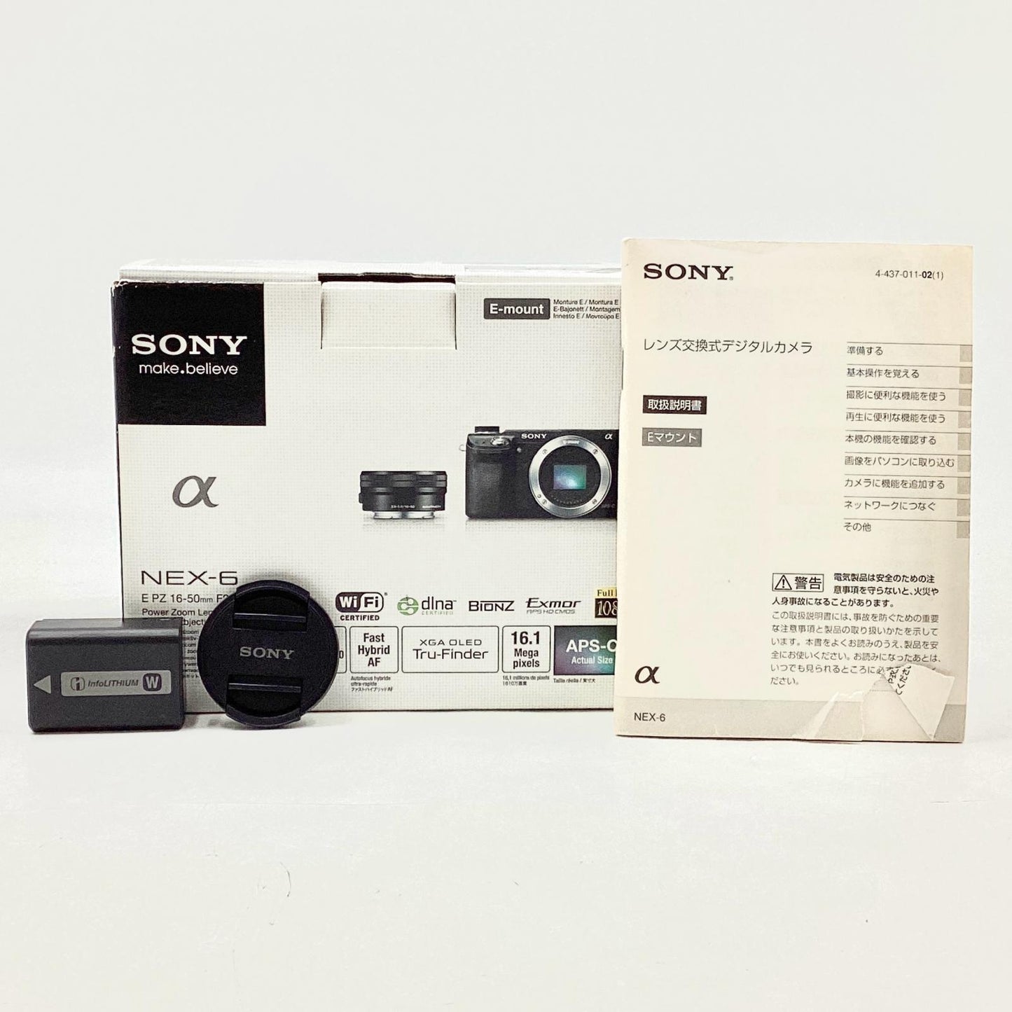 【全額返金保証】【最速発送】Sony デジタル一眼 α NEX-6L パワーズームレンズキット ブラック 美品 動作確認済