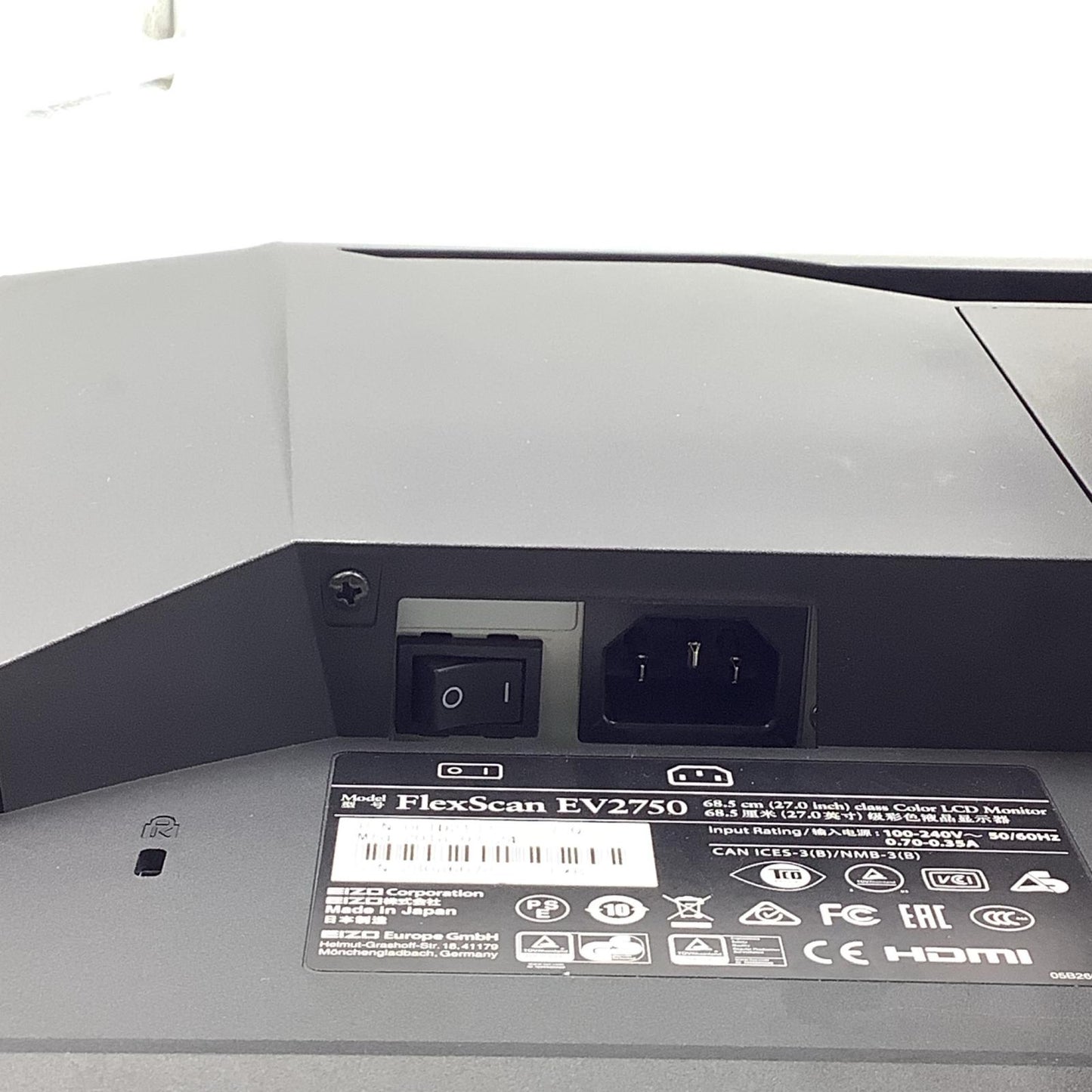 【全額返金保証】【最速発送】EIZO FlexScan EV2750-BK EV2750  27インチ 動作確認済
