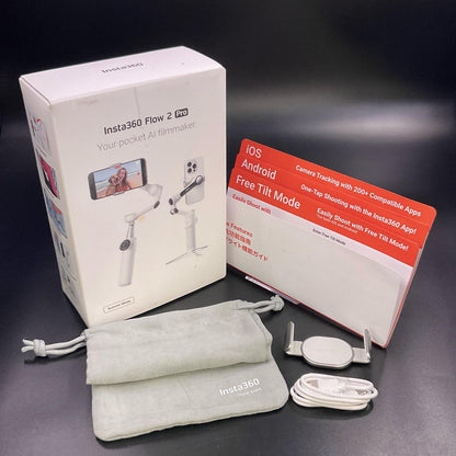 【全額返金保証】【最速発送】Insta360 Flow 2 Pro Standard Bundle CINSABQB/Flow201 [ホワイト] 動作確認済