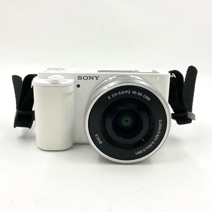【全額返金保証】【最速発送】Sony デジタル一眼 VLOGCAM ZV-E10Y ダブルズームレンズキット [ホワイト] 動作確認済