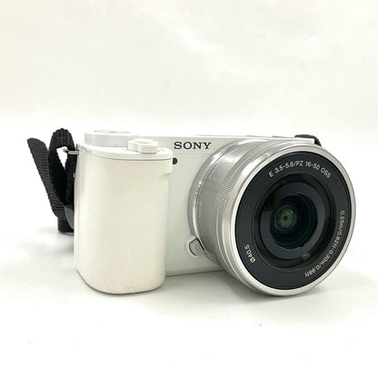 【全額返金保証】【最速発送】Sony デジタル一眼 VLOGCAM ZV-E10Y ダブルズームレンズキット [ホワイト] 動作確認済