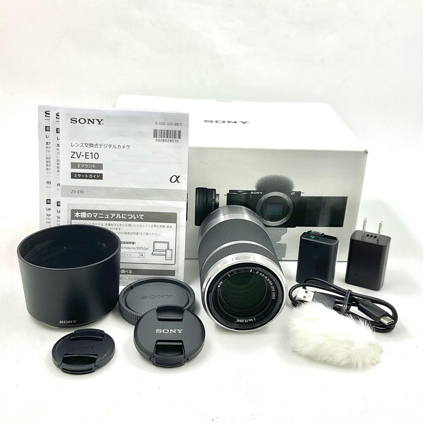 【全額返金保証】【最速発送】Sony デジタル一眼 VLOGCAM ZV-E10Y ダブルズームレンズキット [ホワイト] 動作確認済