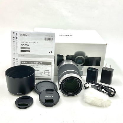 【全額返金保証】【最速発送】Sony デジタル一眼 VLOGCAM ZV-E10Y ダブルズームレンズキット [ホワイト] 動作確認済