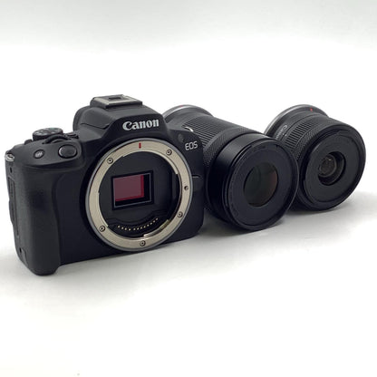 【全額返金保証】【最速発送】Canon デジタル一眼 EOS R50 ダブルズームキット ブラック 美品 動作確認済