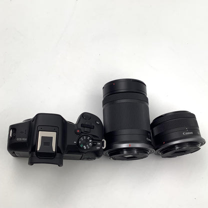 【全額返金保証】【最速発送】Canon デジタル一眼 EOS R50 ダブルズームキット ブラック 美品 動作確認済