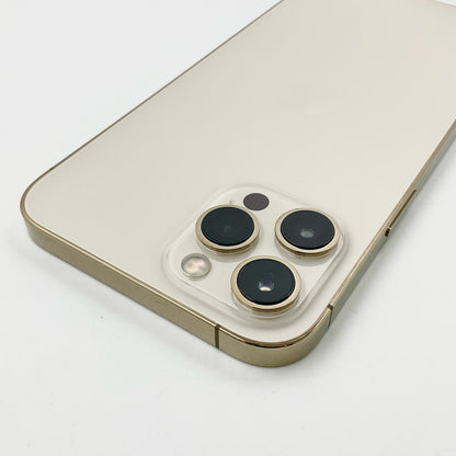 【全額返金保証】【最速発送】Apple iPhone iPhone 12 Pro Max 256GB ゴールド docomo SIMフリー 白ロム 動作確認済 75%