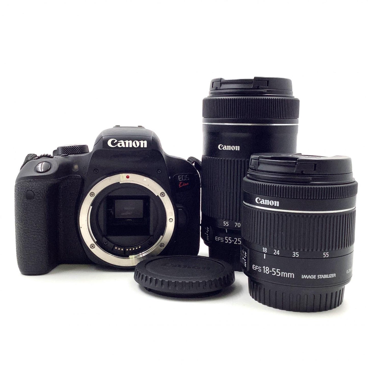 【全額返金保証】【最速発送】Canon デジタル一眼 EOS Kiss X9i ダブルズームキット ブラック 動作確認済
