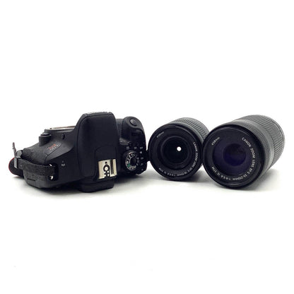 【全額返金保証】【最速発送】Canon デジタル一眼 EOS Kiss X9i ダブルズームキット ブラック 動作確認済