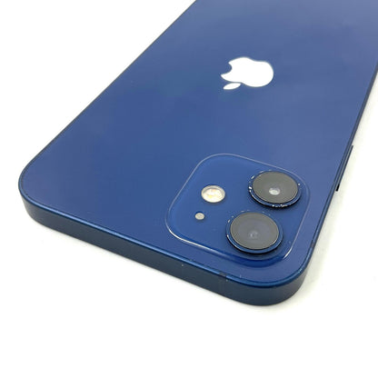 【全額返金保証】【最速発送】Apple iPhone iPhone 12 128GB ブルー docomo SIMフリー 白ロム 動作確認済 77%