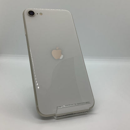 【全額返金保証】【最速発送】Apple iPhone iPhone SE（第3世代） 64GB ホワイト au SIMフリー 白ロム 美品 動作確認済 85%