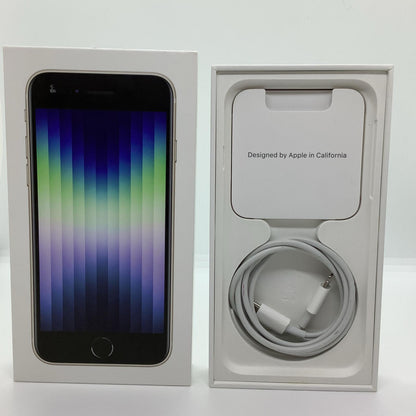 【全額返金保証】【最速発送】Apple iPhone iPhone SE（第3世代） 64GB ホワイト au SIMフリー 白ロム 美品 動作確認済 85%