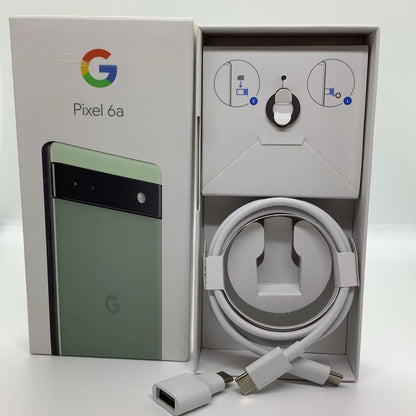 【全額返金保証】【最速発送】Google Pixel 6a 128GB Sage au SIMフリー 白ロム 動作確認済