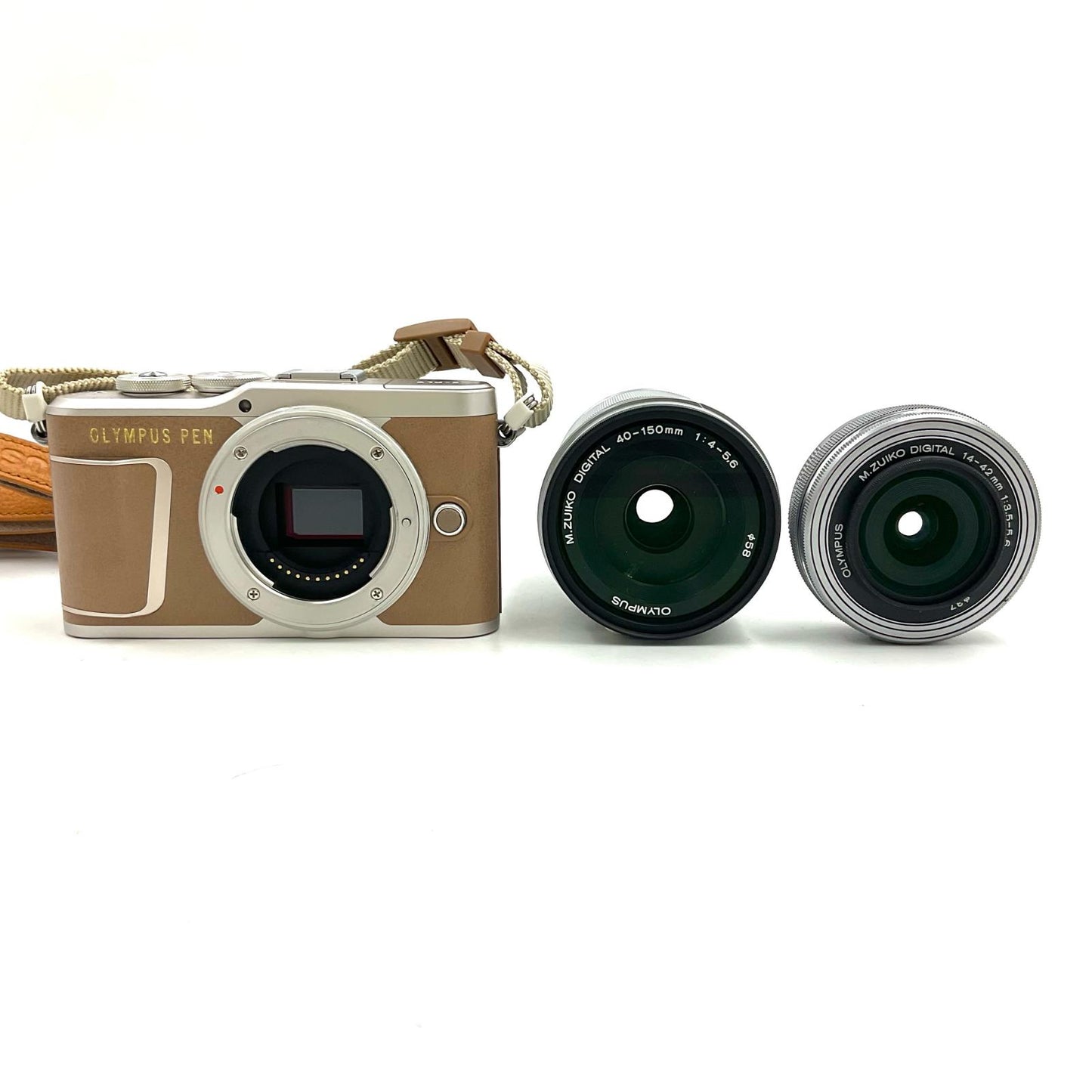 【全額返金保証】【最速発送】OLYMPUS デジタル一眼 PEN E-PL9 EZダブルズームキット [ブラウン] 美品 動作確認済