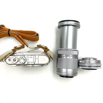 【全額返金保証】【最速発送】OLYMPUS デジタル一眼 PEN E-PL9 EZダブルズームキット [ブラウン] 美品 動作確認済