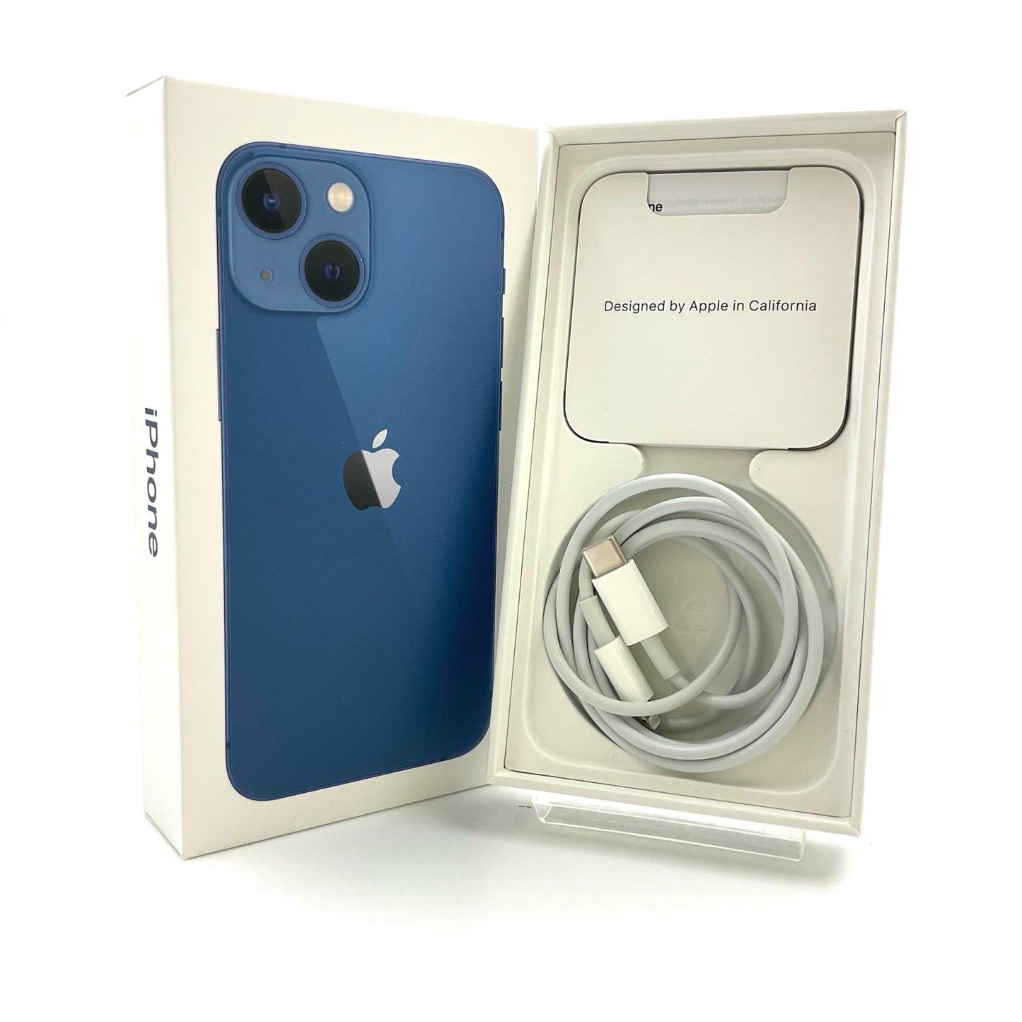 【全額返金保証】【最速発送】Apple iPhone iPhone 13 mini 128GB ブルー au 白ロム 動作確認済 80%
