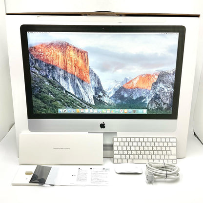【全額返金保証】【最速発送】Apple iMac 27インチ クアッドコア intel core i5 24GB HDD 1TB SSD 32GB シルバー 動作確認済