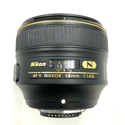 【全額返金保証】【最速発送】Nikon AF-S NIKKOR 58mm f/1.4G 動作確認済