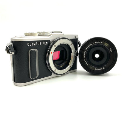【全額返金保証】【最速発送】OLYMPUS デジタル一眼 PEN E-PL8 14-42mm EZレンズキット [ブラック] ブラック 動作確認済